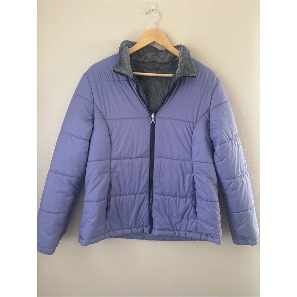 Free Country Women’s Purple Sherpa Lined Full Zip Jacket Size Large